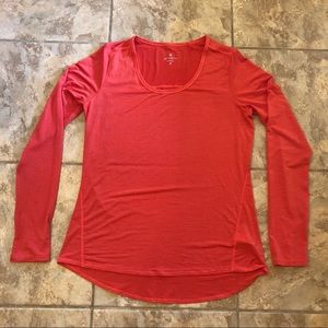 Athleta Orange Medium Long Sleeve Shirt
